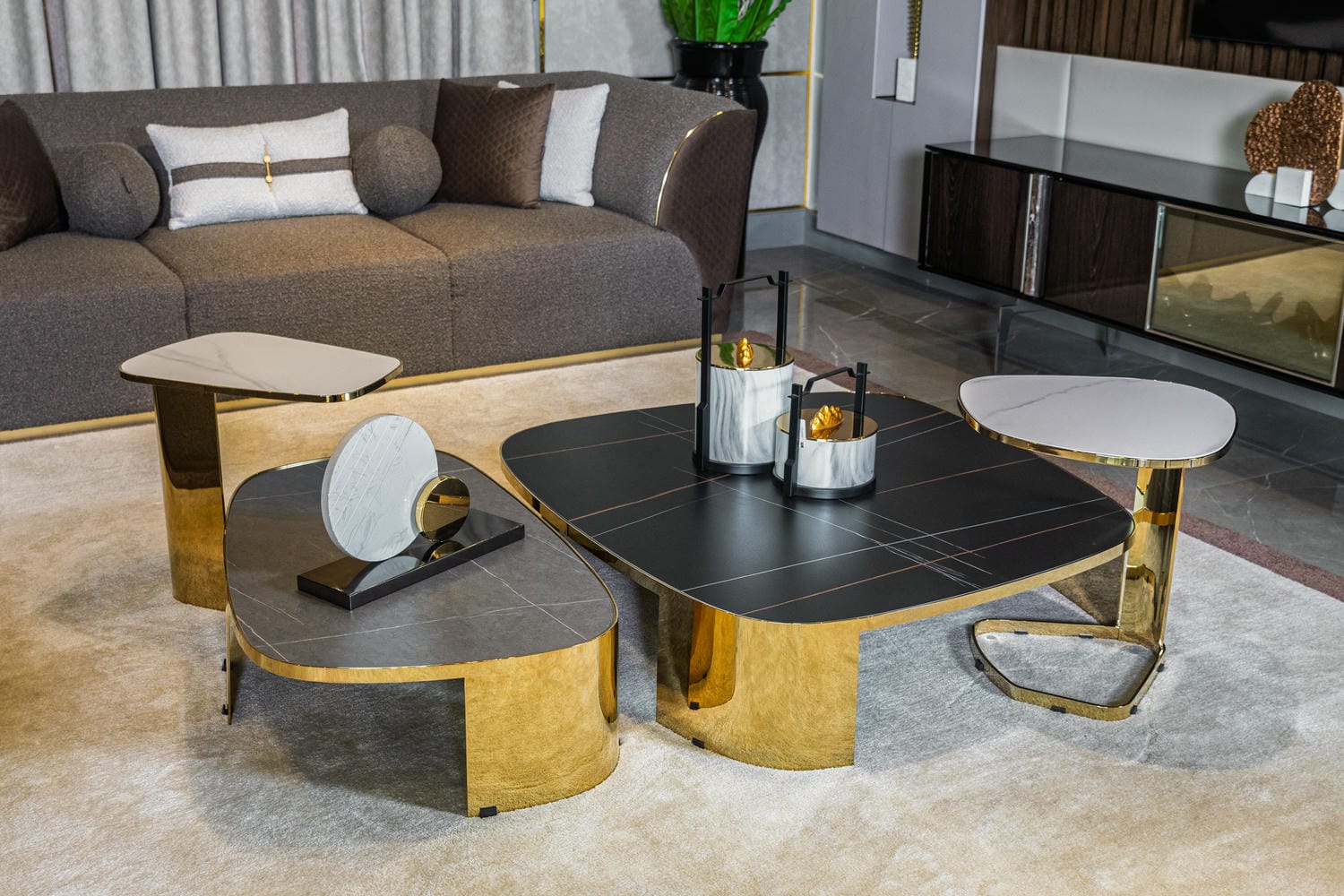 Luxury center table set with sofa showcasing Living Room Furniture in Pakistan