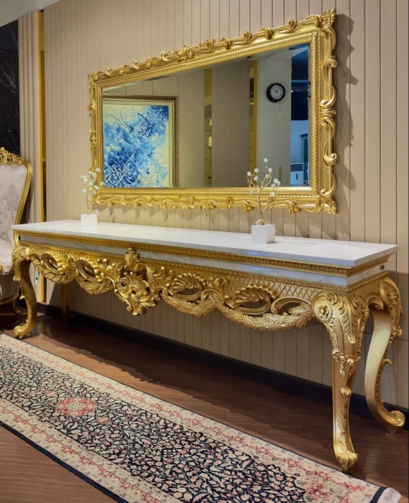 Luxury console – premium furniture in Pakistan showrooms