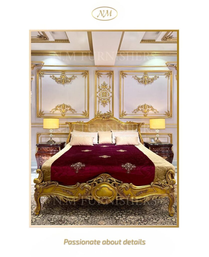 bedroom setup with luxury furniture in Pakistan