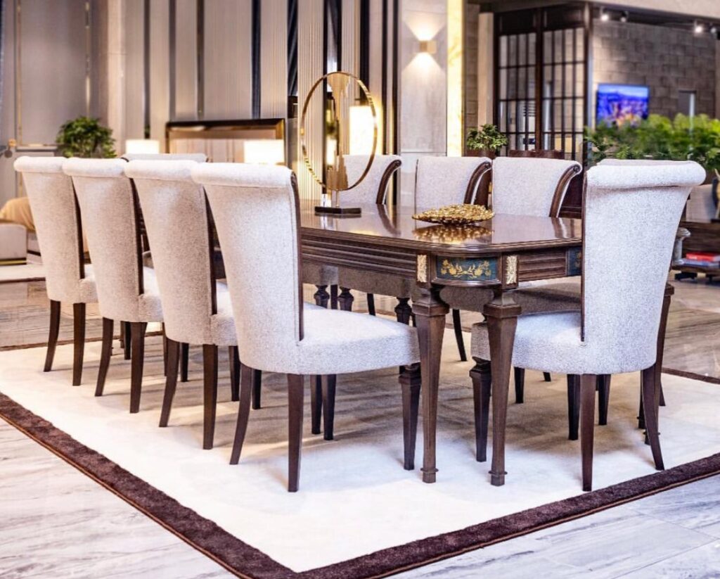 Contemporary dining table design in Pakistan