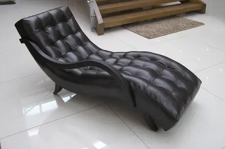 luxury black recliner sofa chair design in Pakistan with tufted leather lounge chair for living room