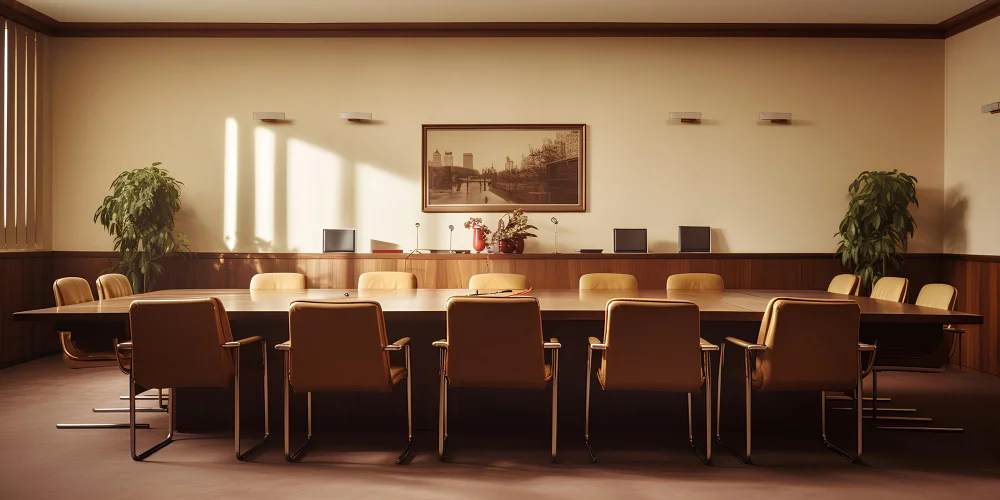 Conference room furniture in Pakistan with meeting table and office chairs