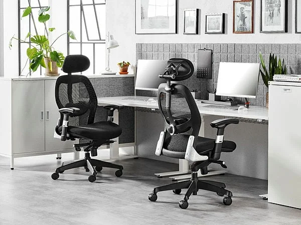 modern office chairs Pakistan with ergonomic mesh design in corporate office workspace