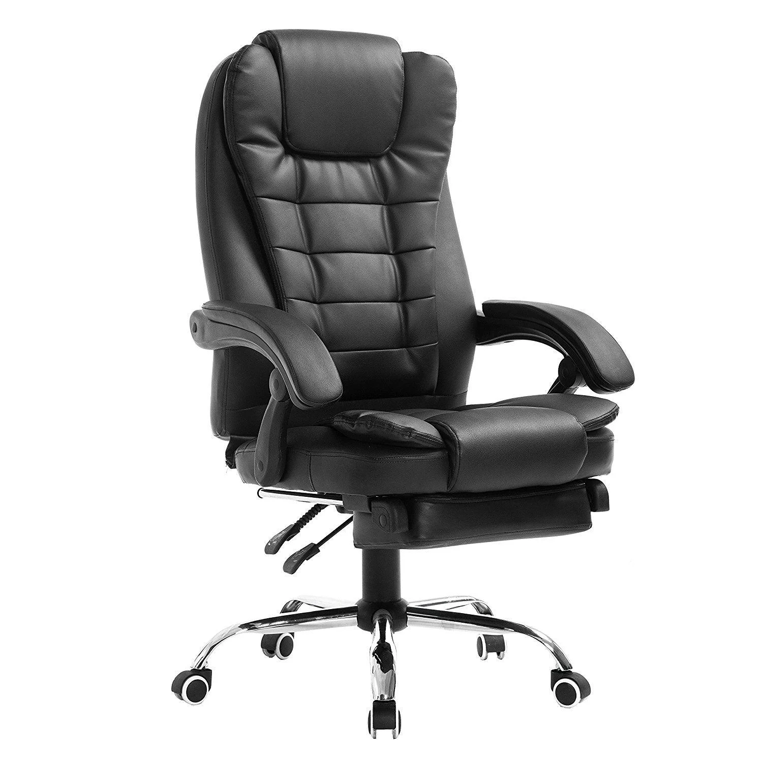 high back executive office chair Pakistan with padded leather seat and swivel wheels
