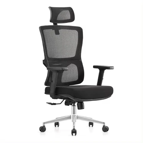 ergonomic mesh office chair Pakistan with adjustable headrest lumbar support and swivel wheels