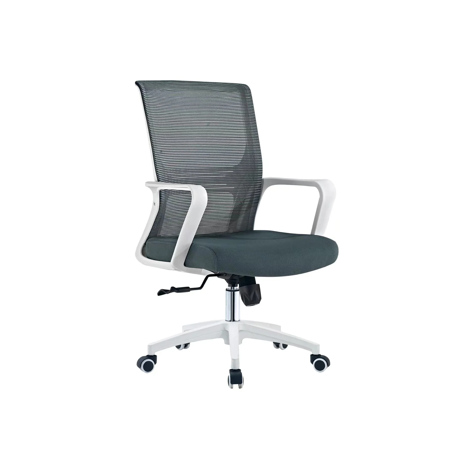 modern mesh office chair Pakistan with breathable backrest and swivel wheels for office work